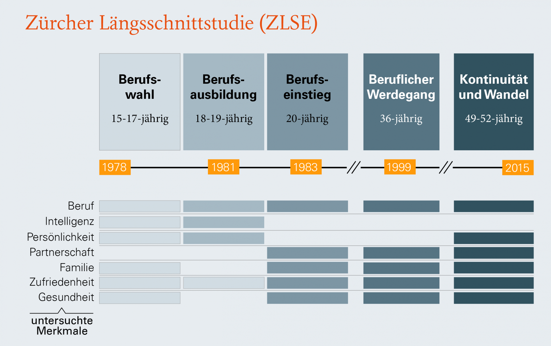 Grafik zeigt den Aufbau der Längsschnittstudie.