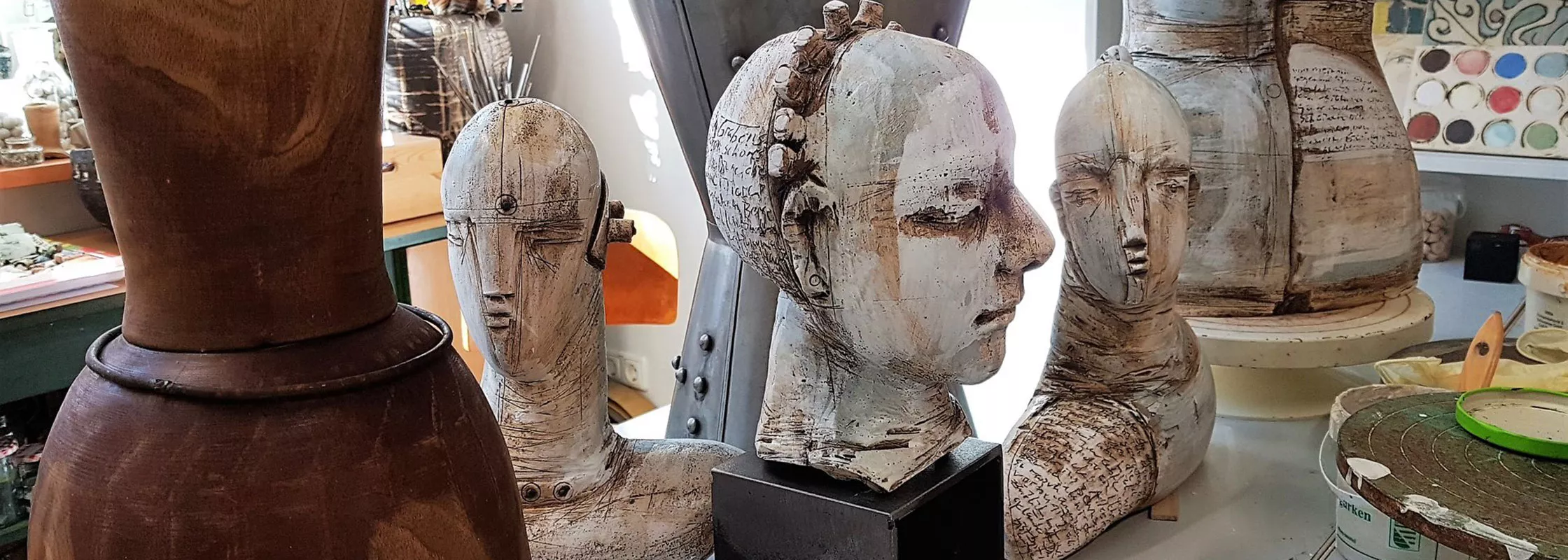 Ein Einblick in das Atelier der Künstlerin «Marion Walther». Copyright: Marion Walther